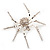 Jumbo Diamante 8 Legged Spider Brooch (Silver Tone Metal) - view 10