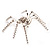 Jumbo Diamante 8 Legged Spider Brooch (Silver Tone Metal) - view 9