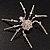 Jumbo Diamante 8 Legged Spider Brooch (Silver Tone Metal)
