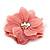 Large Dusty Pink Jewelled Fabric Flower Brooch -19cm Diameter - view 5