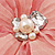 Large Dusty Pink Jewelled Fabric Flower Brooch -19cm Diameter - view 3