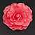 Oversized Pink Fabric Rose Brooch - 18cm Diameter - view 4