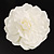 Oversized White Fabric Rose Brooch - 18cm Diameter - view 3