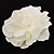 Oversized White Fabric Rose Brooch - 18cm Diameter - view 5