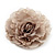 Oversized Light Grey Silk Fabric Rose Brooch - 16cm Diameter - view 8