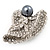 Diamante 'Sweet Little Hat' With Black Simulated Pearl Brooch (Silver Tone Metal) - view 4