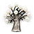 Antique Silver Faux Pearl Tree Brooch (Vintage Style) - view 6