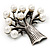 Antique Silver Faux Pearl Tree Brooch (Vintage Style) - view 5