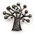Antique Silver Faux Pearl Tree Brooch (Vintage Style) - view 4