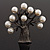 Antique Silver Faux Pearl Tree Brooch (Vintage Style) - view 3