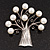 Antique Silver Faux Pearl Tree Brooch (Vintage Style) - view 2