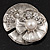 Diamante 'Lotus' Layered Floral Brooch In Rhodium Plated Metal - view 6