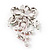 Red/Green Crystal Grapes And Bow Brooch (Silver Tone) - view 5