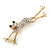 'Leaping Frog' Crystal 2-Tone Brooch - view 5