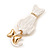 White Enamel Cat&Bow Brooch (Gold Tone Metal) - view 4