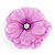 Large Lilac/ Pink Crystal Fabric Rose Brooch - 13cm Diameter