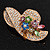 Charming Diamante 'Hat' Brooch In Gold Plated Metal - view 6