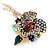 Stunning Sparkling Floral Brooch (Gold Plated Finish) - view 4