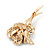 Stunning Sparkling Floral Brooch (Gold Plated Finish) - view 6