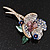 Stunning Sparkling Floral Brooch (Gold Plated Finish) - view 5