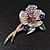 Stunning Sparkling Floral Brooch (Gold Plated Finish) - view 3