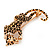 'Roaring Leopard' Gold Plated Brooch - view 8
