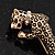 'Roaring Leopard' Gold Plated Brooch - view 4