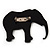 Black Acrylic Elephant Brooch - view 2