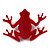 Red Acrylic Frog Brooch
