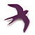 Purple Swallow Acrylic Brooch