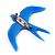 Blue Swallow Acrylic Brooch - view 2