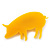 Yellow Acrylic Piggy Brooch