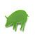 Lime Green Acrylic Piggy Brooch - view 2