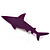 Purple Acrylic Shark Brooch - view 3