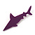 Purple Acrylic Shark Brooch
