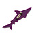 Purple Acrylic Shark Brooch - view 4