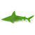 Lime Green Acrylic Shark Brooch - view 2