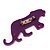 Purple Acrylic Tiger Brooch - view 3