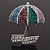 Rhodium Plated Multicoloured Umbrella Brooch - view 2