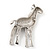 Silver Plated Giraffe Brooch - view 6