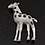 Silver Plated Giraffe Brooch - view 3