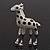 Silver Plated Giraffe Brooch - view 2