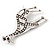 Burn Silver Diamante Giraffe Brooch - view 8