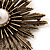 Large Vintage Bronze 'Star' Simulated Pearl Brooch - view 5
