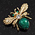 Small Funky Bee Brooch In Gold Plated Metal - 2.5cm Length - view 6