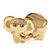 Gold Plated 'Elephant' Brooch - view 5