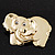 Gold Plated 'Elephant' Brooch - view 3