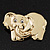 Gold Plated 'Elephant' Brooch - view 2