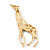 Gold Plated Enamel 'Giraffe' Brooch - view 3