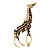 Gold Plated Enamel 'Giraffe' Brooch - view 6